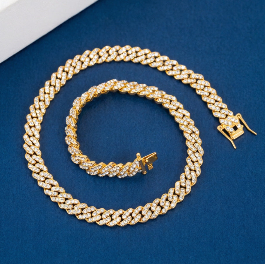 9mm Iced Out Cuban Link Chain — Lightweight Daily Wear 5A CZ