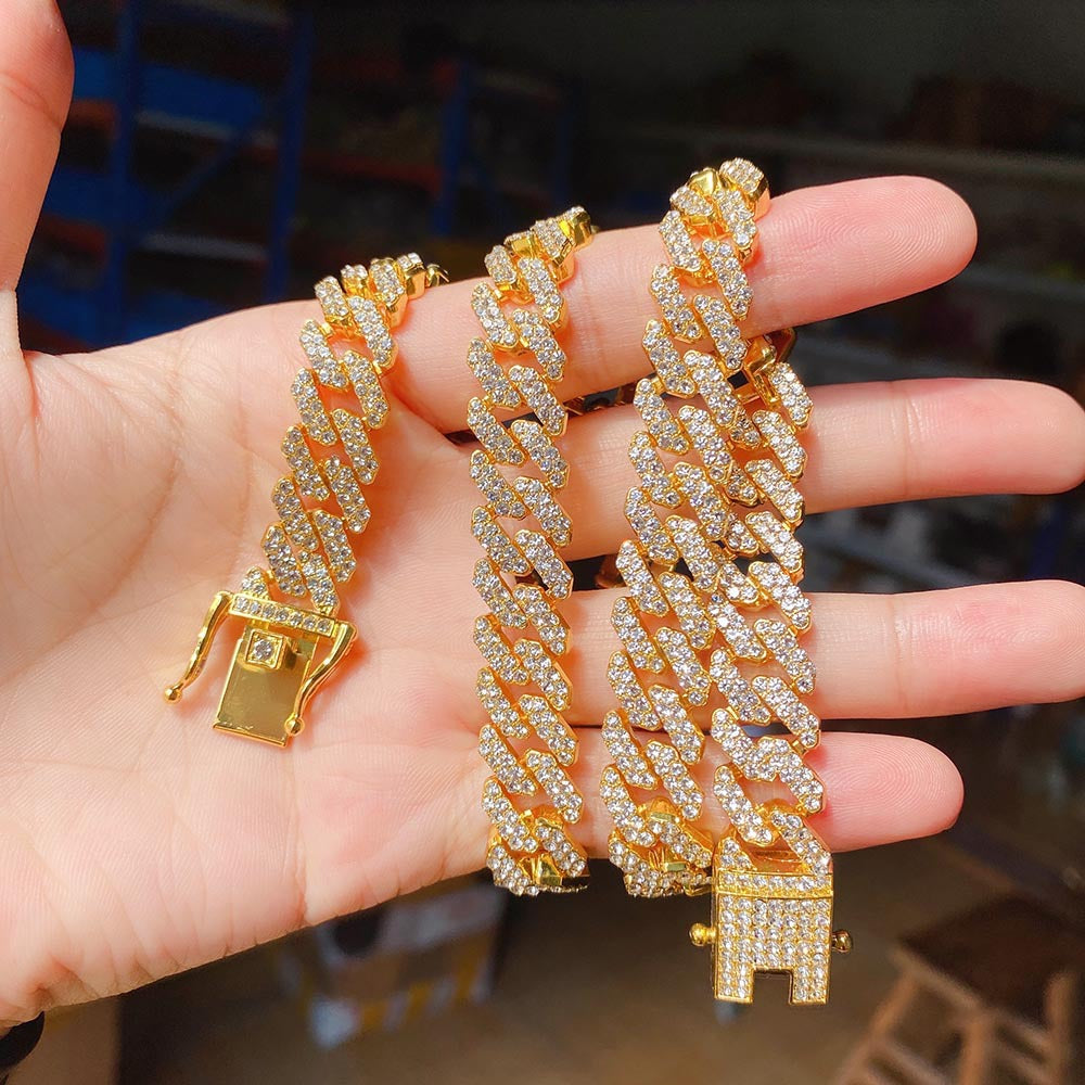 Vibeplugs™ 9mm Slim Iced Out Cuban Chain