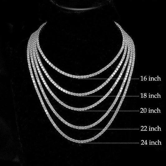 18 inch vs 20 inch vs 24 inch iced out chain length comparison on men