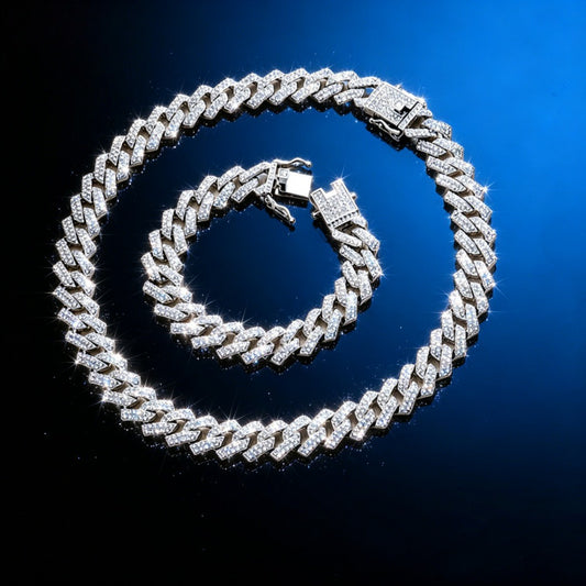 15mm Iced Cuban Link Chain — Heavyweight Hip Hop Statement Chain 5A CZ