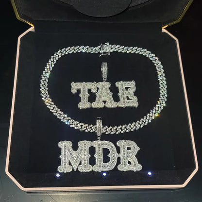 Old English Gothic Custom Name Pendant — Heavy Iced Out Letters