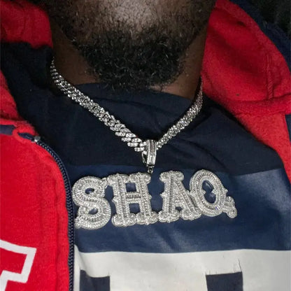 Old English Gothic Custom Name Pendant — Heavy Iced Out Letters