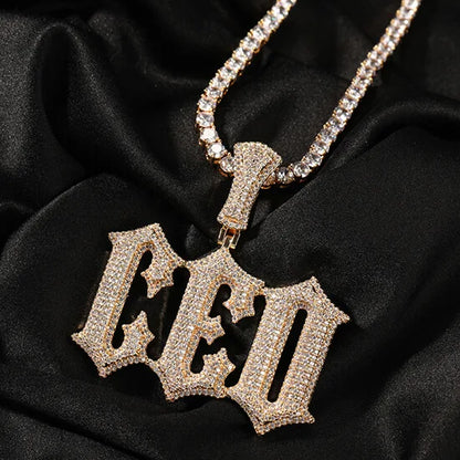 Spiked Gothic Letter Custom Name Pendant