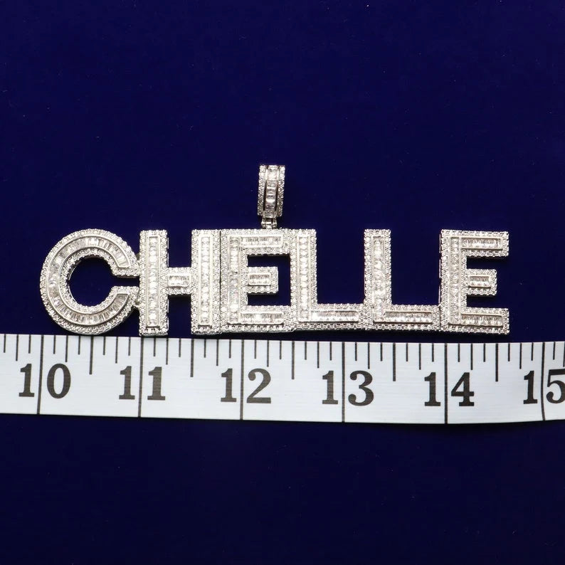 VibeBlock" Baguette Name Necklace