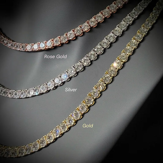 3mm Iced Tennis Chain Choker — 5A CZ Minimalist Women's Layering Chain