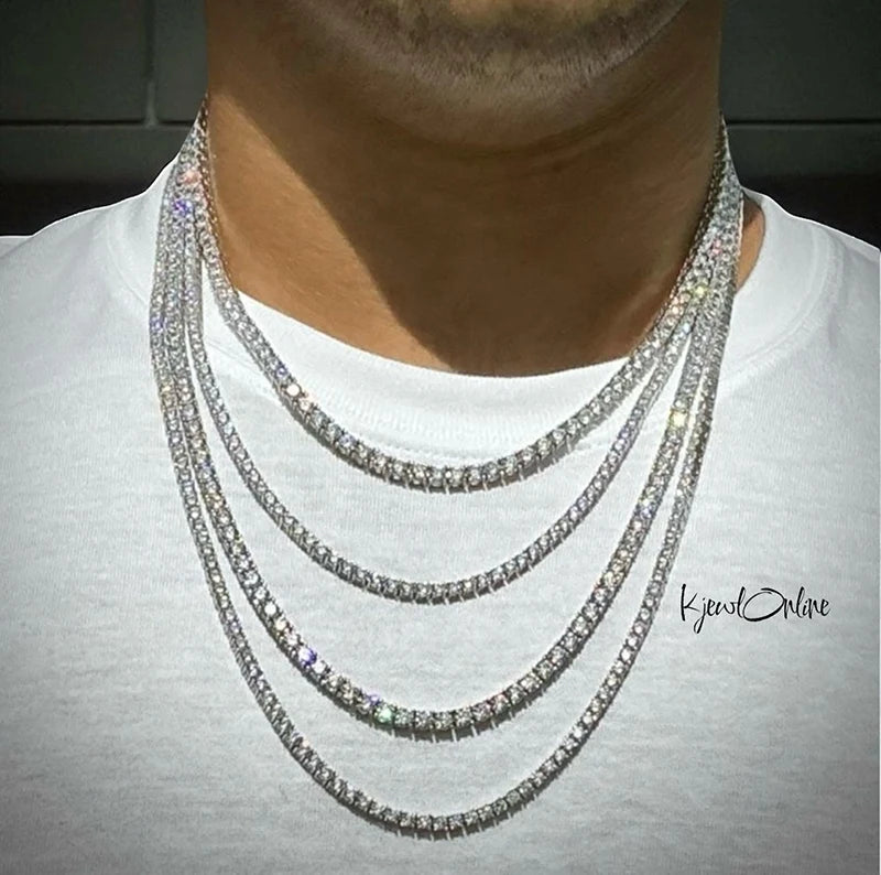 3mm Iced Tennis Chain Choker — 5A CZ Minimalist Women's Layering Chain