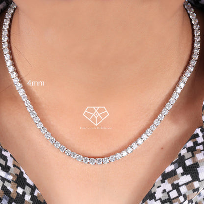 4mm Tennis Chain Necklace — Unisex 5A CZ Everyday Iced Chain