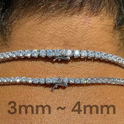 4mm Tennis Chain Necklace — Unisex 5A CZ Everyday Iced Chain