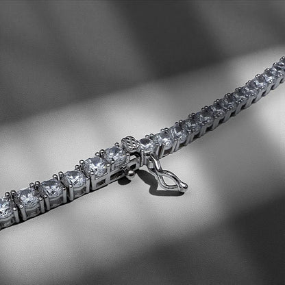 3mm Iced Tennis Chain Choker — 5A CZ Minimalist Women's Layering Chain