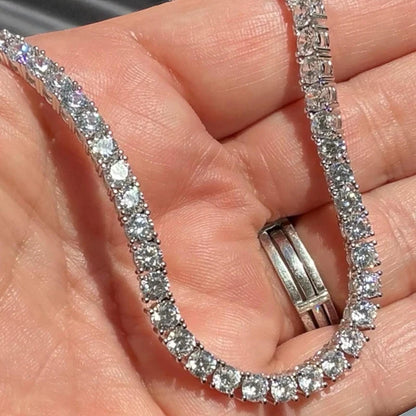 4mm Tennis Chain Necklace — Unisex 5A CZ Everyday Iced Chain